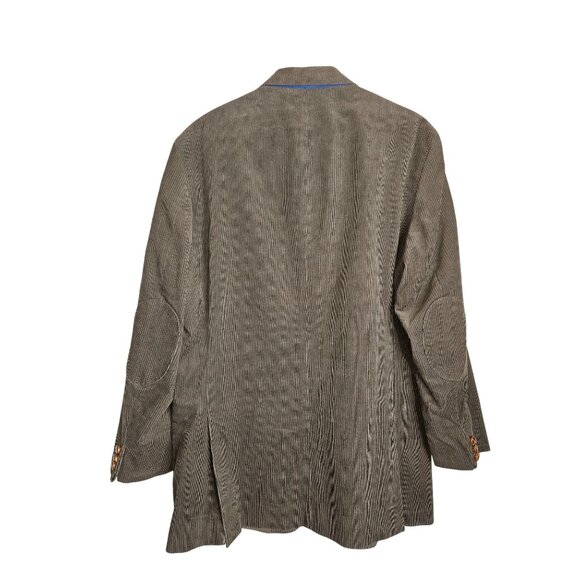 Tasso Elba Corduroy Elbow Patch Lined Refined Sportcoat Jacket Men L 42-44 - Picture 2 of 9